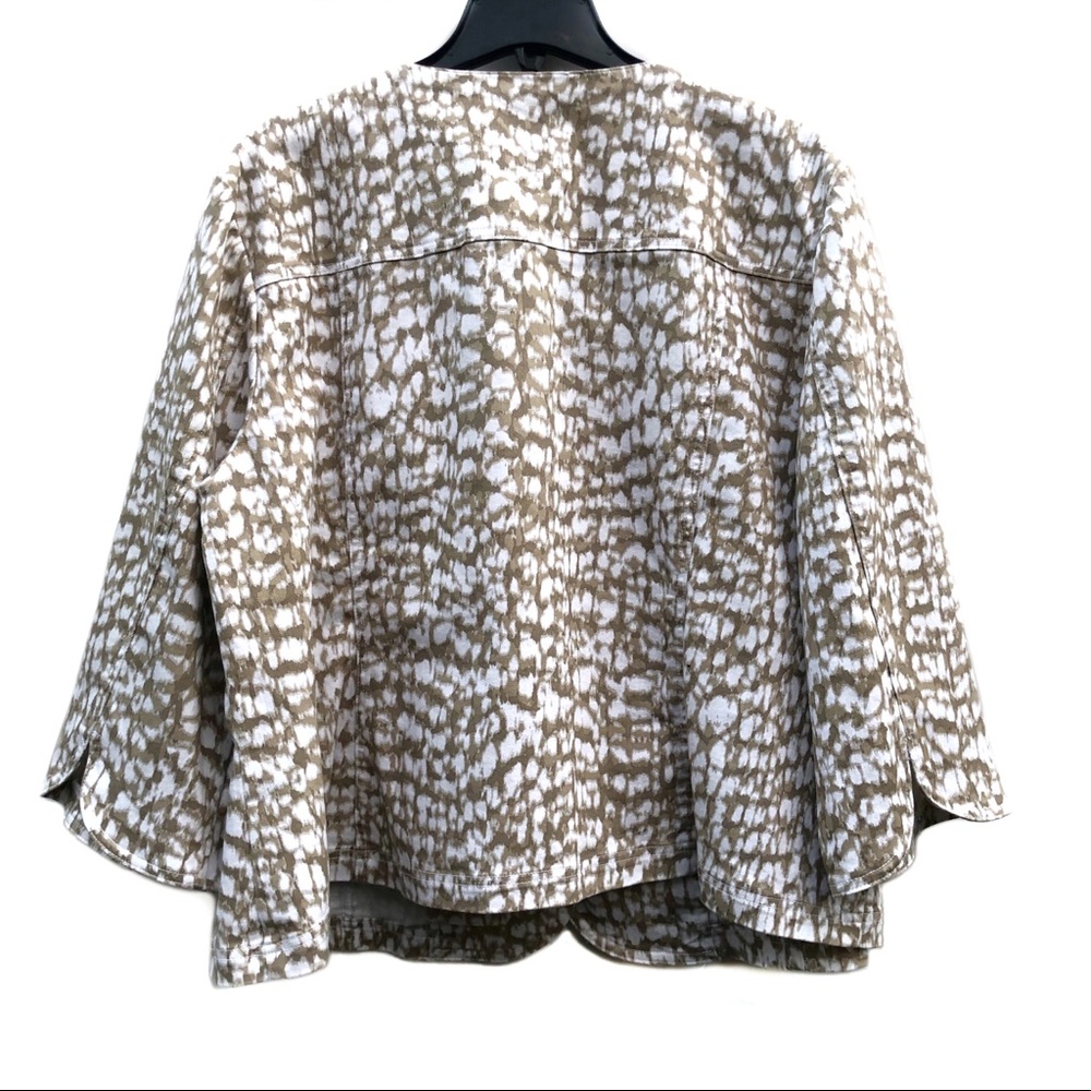 Ruby Rd. Snakeskin Jeweled Collarless Button Down… - image 2